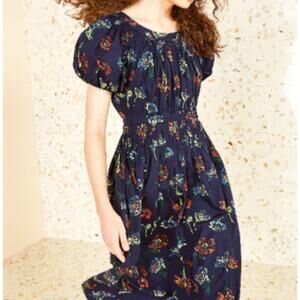 ULLA JOHNSON Navy GALLIA DRESS Size 4